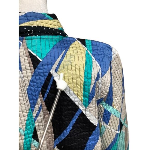 Handmade Upcycled Boho Patchwork Quilted Jacket Colorful Vintage Boho Artisanal - Picture 6 of 8